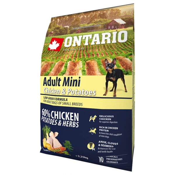 Ontario Dog Adult Mini Chicken/Potatoes 2.25kg