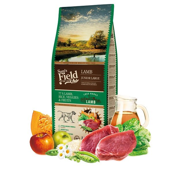 Sam´s Field DOG Fresh Lamb&Rice JUNIOR LARGE 13 kg.