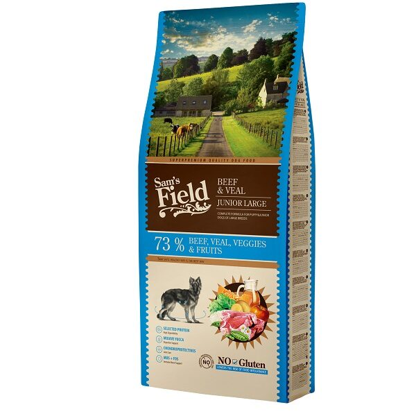 Sam´s Field DOG Fresh Beef&Veal JUNIOR LARGE 13 kg.