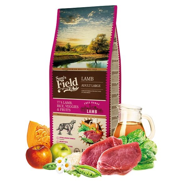 Sam´s Field DOG Fresh Lamb&Rice ADULT LARGE 13 kg.