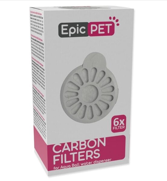  Cat Epic Pet Carbon filters for Aqua Ball water dispenser 6gab.