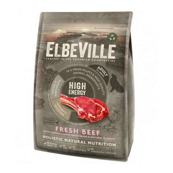 ELBEVILLE Adult All Breeds Fresh Beef High Energy 11,4 kg - сухой корм со свежей говядиной для взрослых собак всех пород с 1 года