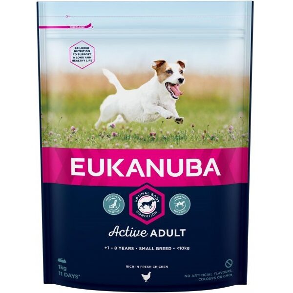 Eukanuba Adult Small Breed Chicken 3кг - для собак мелких пород с курицей 