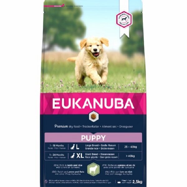 Eukanuba Puppy & Junior All Breed Lamb & Rice 12KG - sausā barība ar jēru kucēniem