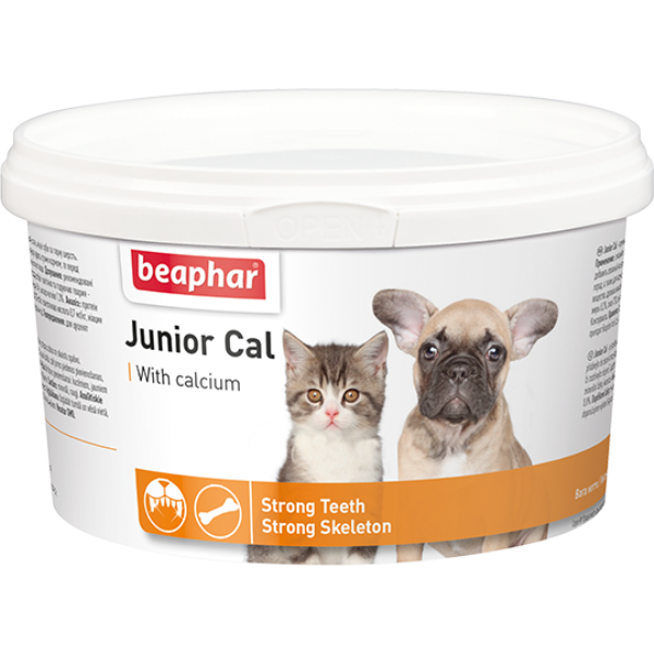 Beaphar Junior Cal, 200г - минеральный прикорм для щенков и котят старше 6 недель