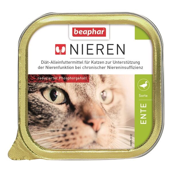Pilnvērtīga diētiska kaķu barība (pastēte) - Beaphar NIERDIEET ENTE 100G.