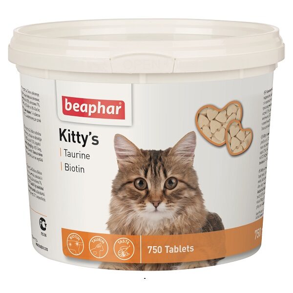  Beaphar Kitty's Taurin-Biotin 750tab. - gardums kaķiem