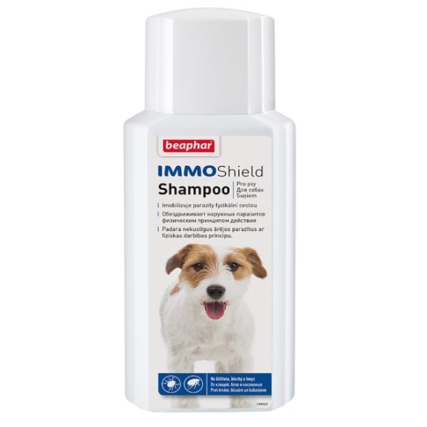 L­īdzeklis pret blusām, ērcēm suņiem - Beaphar IMMO Shield Shampoo Dog, 200 ml