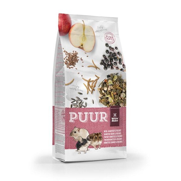 sausā barība kāmjiem un citiem maziem dzīvniekiem - Witte Molen Puur EXPERT HAMSTERS & FRIENDS 400g