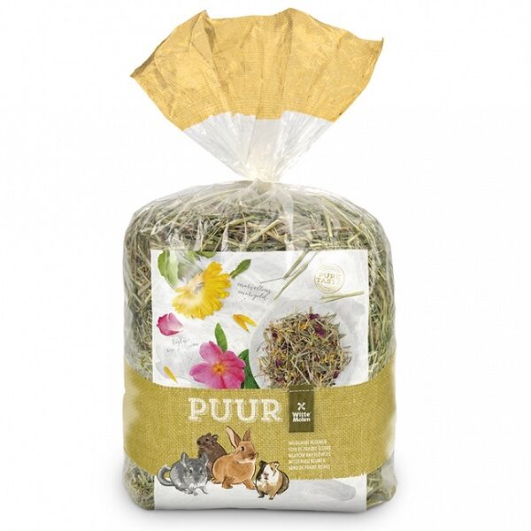 Papildbarība grauzējiem un maziem dzīvniekiem - Witte Molen Puur MEADOW HAY FLOWERS 500g