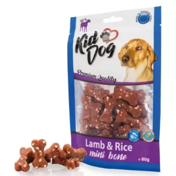 KIDDOG Lamb&Rice Mini Bones 80g