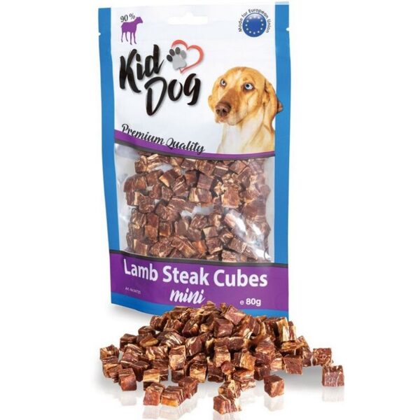 KidDog mini cubes of lamb 80 g - gardums suņiem(jērs)