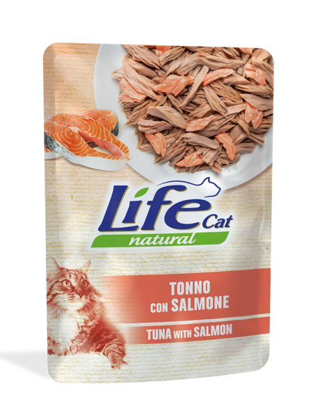 LifeCat Natural Tuna with Salmon 70g - konservi kaķiem ar tunci un lasi
