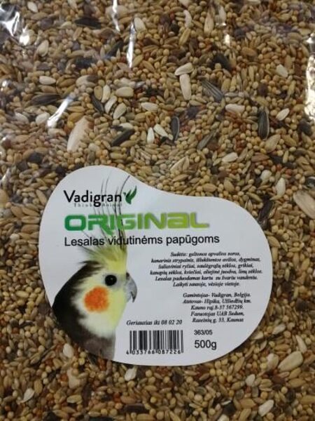 Vadigran Original Extra vidējiem papagaiļiem 500g