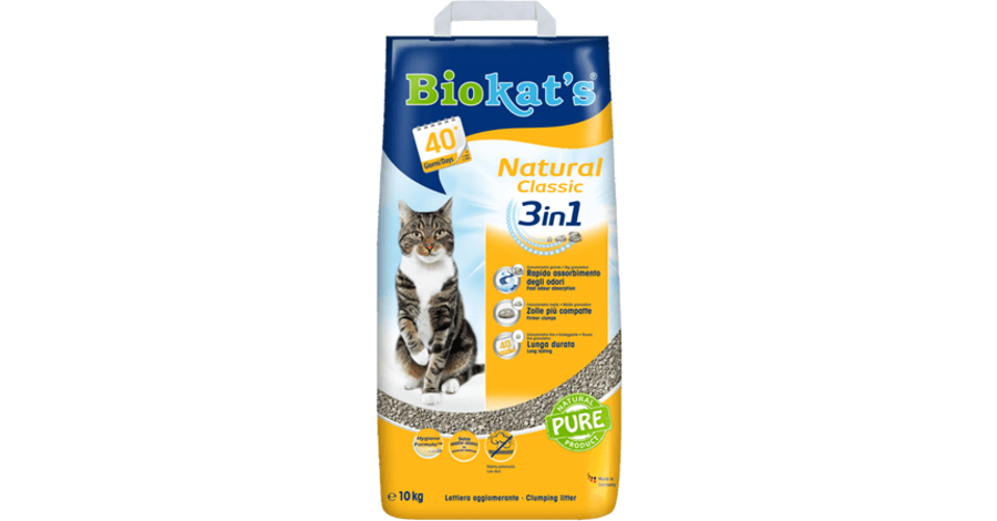 Smiltis kaķu tualetēm - Gimborn Biokat's Natural Classic 3 in1 , 10kg
