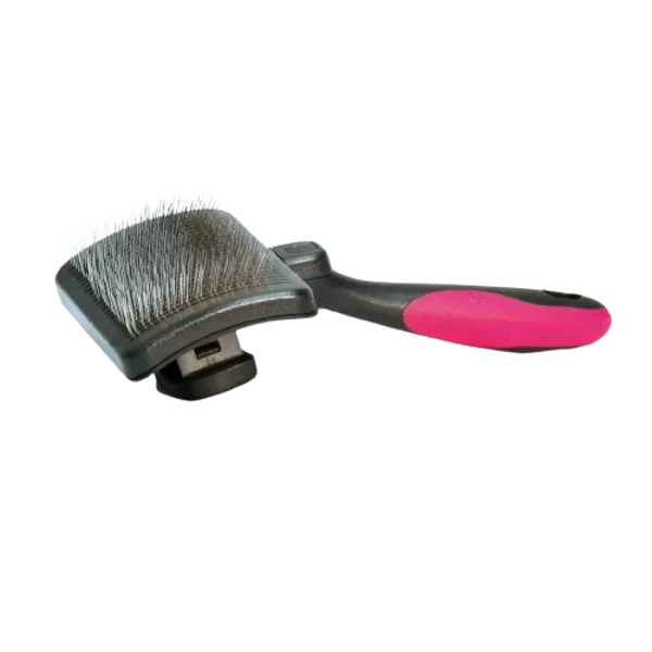 CROCI V SELF CLEAN LARGE (11*8cm) - pašattīroša ķemme ar pogu aizmugurē