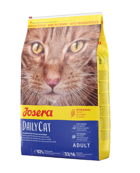 JOSERA DailyCat 10 kg - беззерновой корм с птицей и сладким картофелем для взрослых кошек 