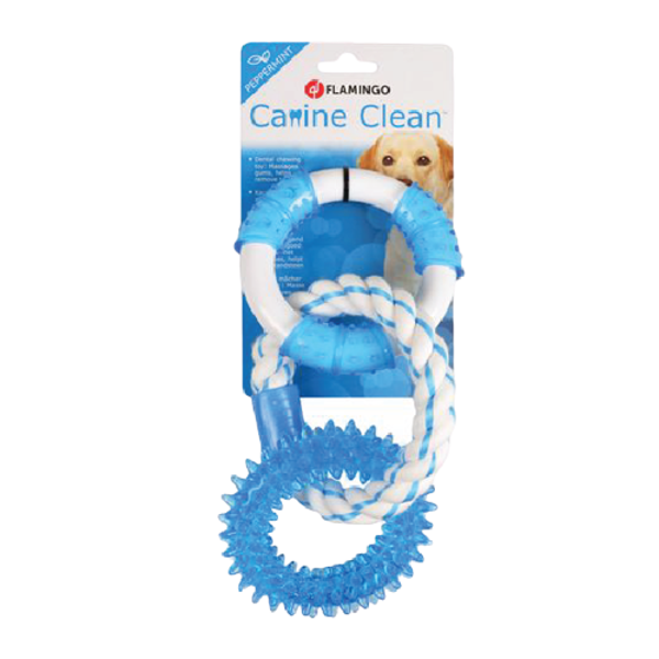 Flamingo DT Denta Toy Nylon Dumbell TPR & Rope 