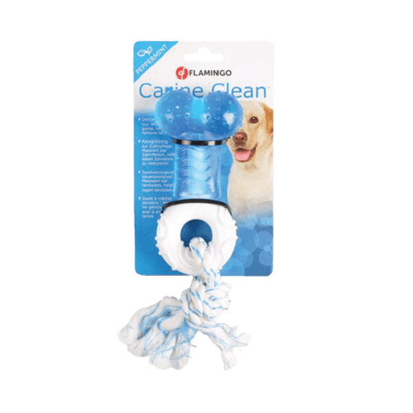 Flamingo DT Denta Toy TPR Bone with Rope