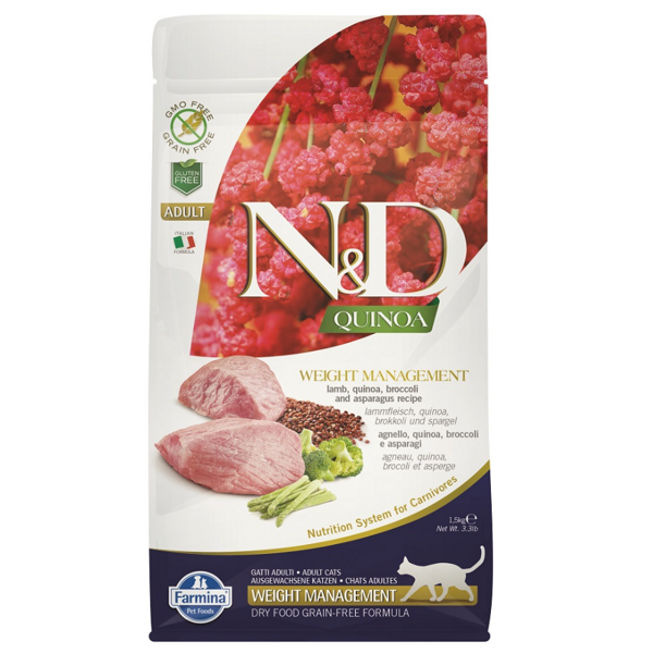 N&D CAT QUINOA LAMB BROCCOLI WEIGHT MANAGEMENT 5kg