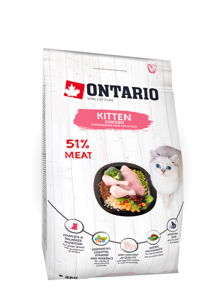 Ontario  Kitten Chicken 6.5 kg - Barība kaķēniem