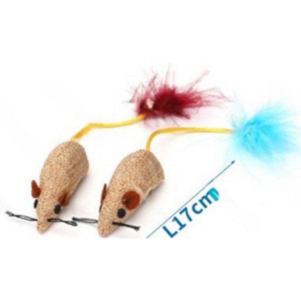 NOBLEZA PELE AR KRĀSAINU ASTI 2 gab. - rotaļlieta kaķiem