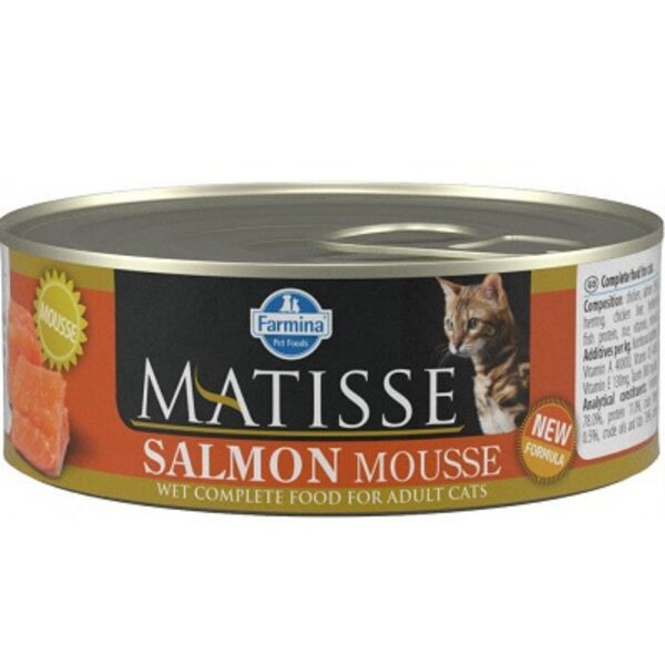 Farmina Matisse Cat Mousse with Salmon, 85g - konservi pieaugušiem kaķiem ar lasi