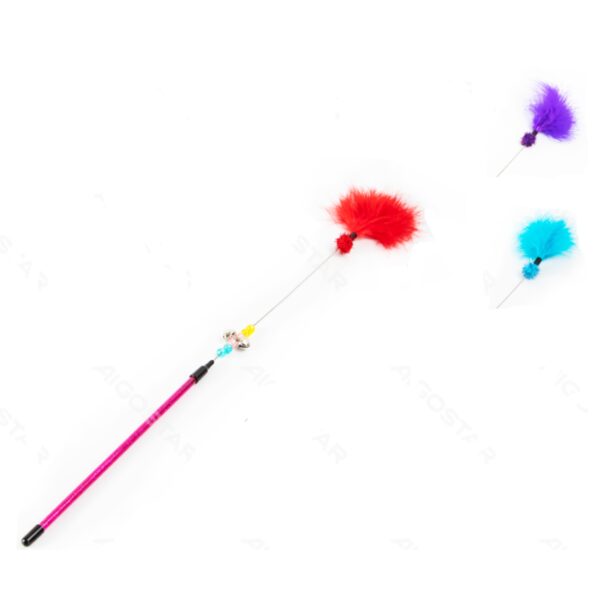 Makšķere Nobleza "Skaistas spalvas uz kāta"  - rotaļlieta kaķiem