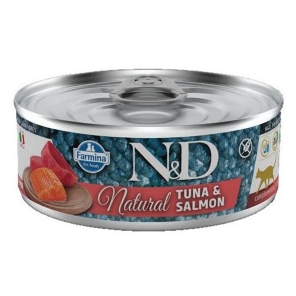 N&D CAT NATURAL TUNA SALMON 140G