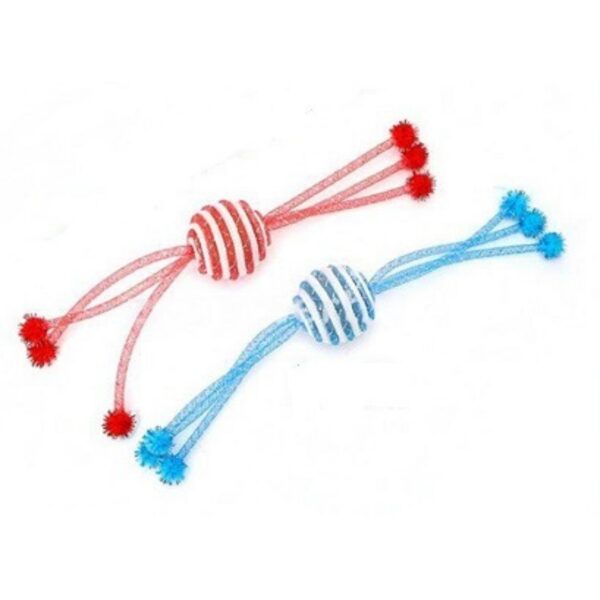 NOBLEZA BUMBA AR STRIĶIEM - rotaļlieta kaķiem ar grabuli