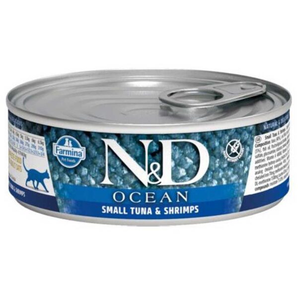 N&D CAT OCEAN TUNA SHRIMP 70G
