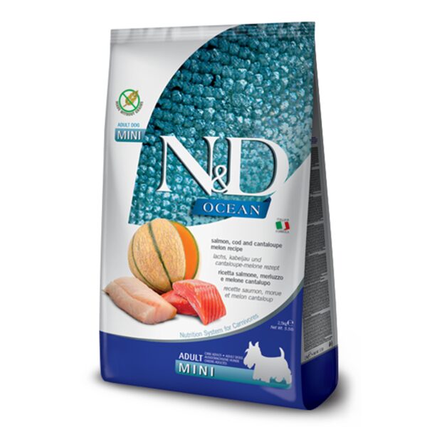 N&D DOG OCEAN SALMON CODFISH MELON MINI 7KG