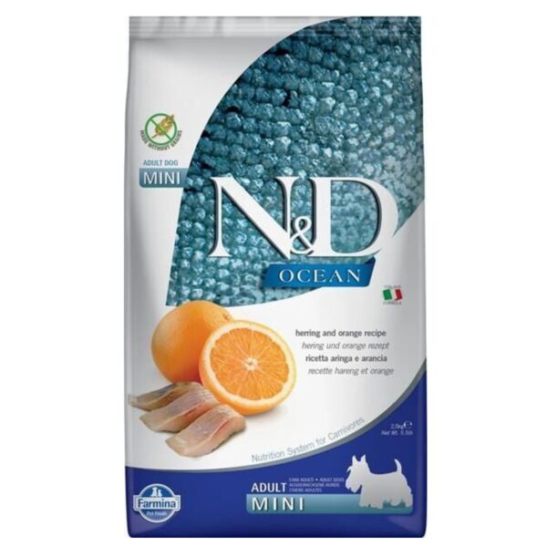 N&D DOG OCEAN HERRING ORANGE MINI 7KG