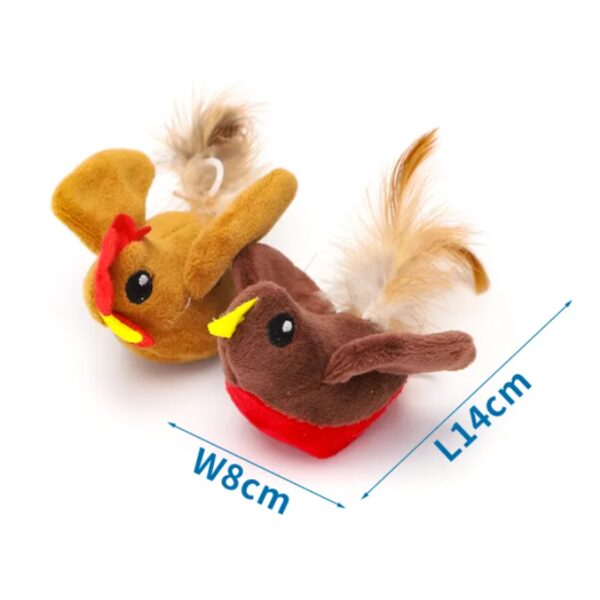 ROTAĻLIETA AIG VIBROPUTNIŅŠ, 8*14cm - uzvelkama rotaļlieta kaķiem