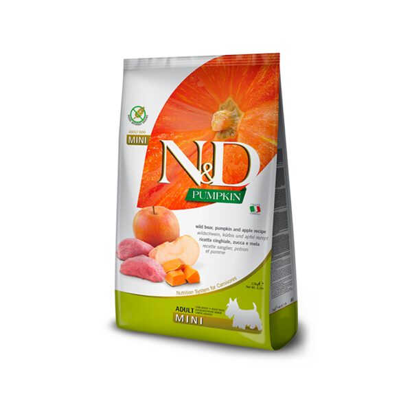 N&D DOG PUMPKIN BOAR APPLE ADULT MINI 2.5kg