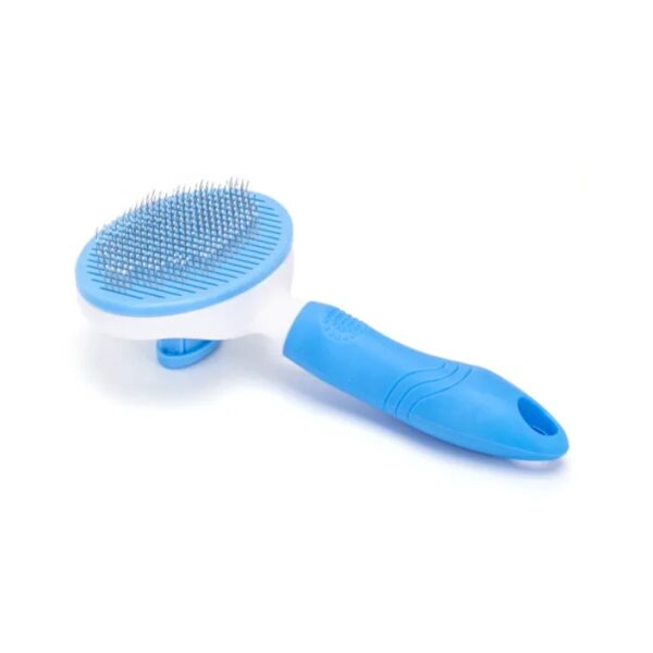 NOBLEZA SELF CLEAN S, 10* 18cm - Ķemme pašattīroša ar smalkiem sariem, ar aizsargalviņām pret ādas skrāpēšanu
