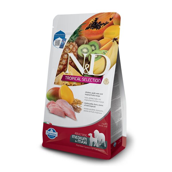N&D DOG TROPICAL SELECTION CHICKEN ADULT MEDIUM MAXI 10KG