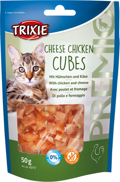 Gardums kaķiem - Trixie PREMIO Cheese Chicken Cubes, 50 g