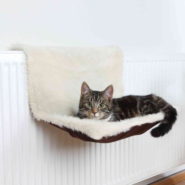 Guļvieta kaķiem - Trixie Radiator Bed, long-haired Plush/Suede Look, 45*26*31 cm