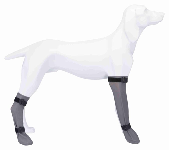Zeķes ar neslīdošu zoli suņiem - Trixie Protective Sock, silicone, grey M: 8 cm/35 cm