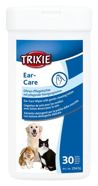 Mitrās salvetes ausu higiēnai mājdzīvniekiem - Trixie Ear Care Wipes 30 gab.