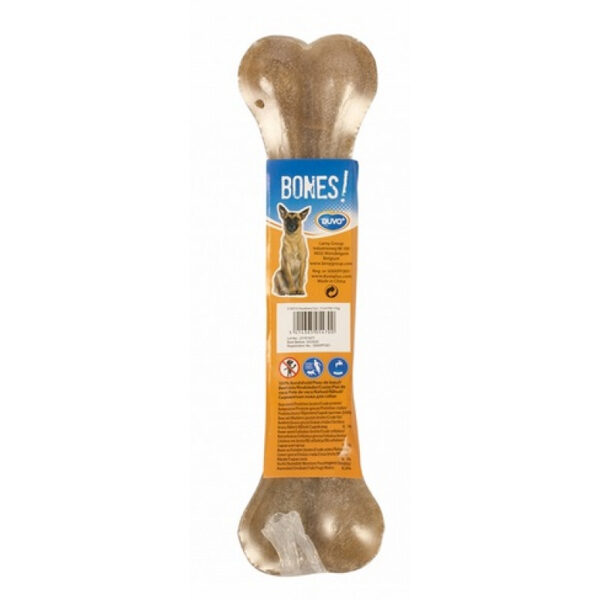 DUVO+ Rawhide Bone, 16cm - košļājamais kauls no presētam liellopa ādām