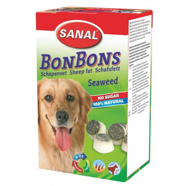 SANAL Sheepfat BonBons Seaweed, 150g - jēra tauki ar jūras aļģēm suņiem