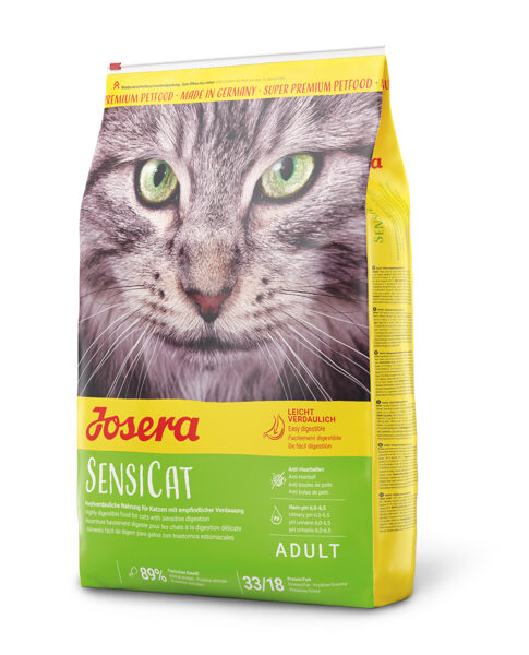 JOSERA SensiCat 10 kg - Super Premium barība ar putnu gaļu, aknām un rīsiem, paredzēta pieaugušiem kaķiem