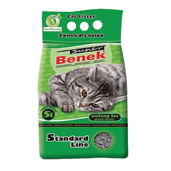  Super Benek Standard Line 5 L smiltis kaķu tualetēm ar meža aromātu