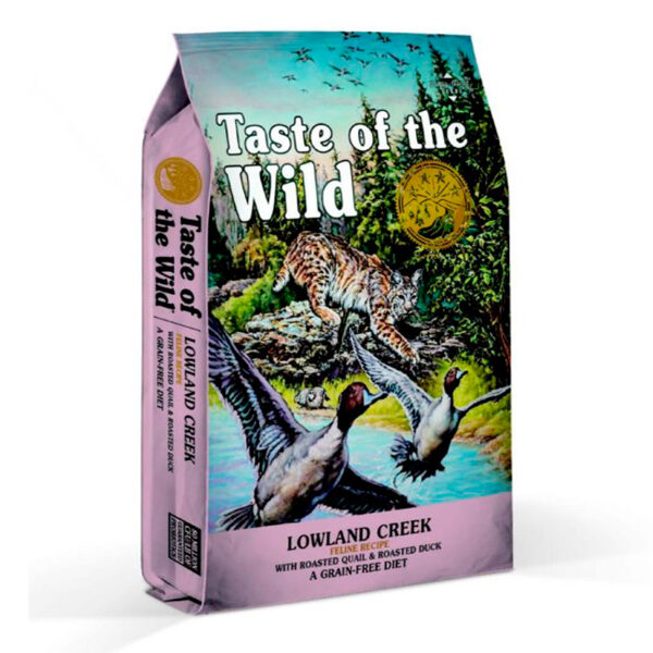 Taste Of The Wild Lowland Creek Feline Recipe™ 6.6kg - Bezgraudu pilnvērtīga sausā barība ar paipalas un pīles gaļu
