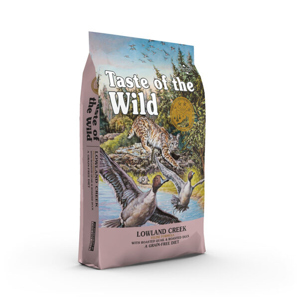 Taste Of The Wild Lowland Creek Feline Recipe™ 2kg - Bezgraudu pilnvērtīga sausā barība ar paipalas un pīles gaļu