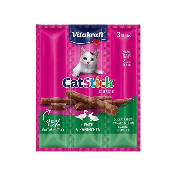 Kārumi kaķiem Vitakraft Cat Stick Duck&Rabbit, 3 gab.