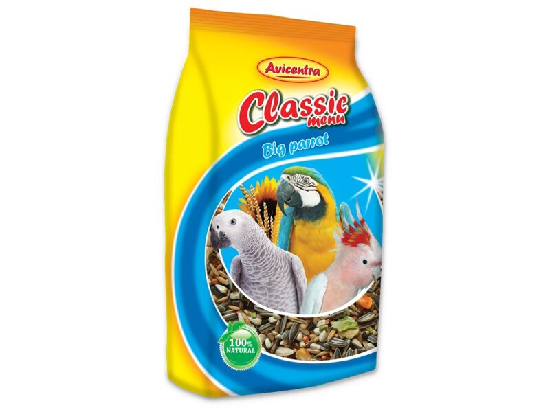 AVICENTRA Classic menu for big parrots 1kg - barība lielajiem papagaiļiem