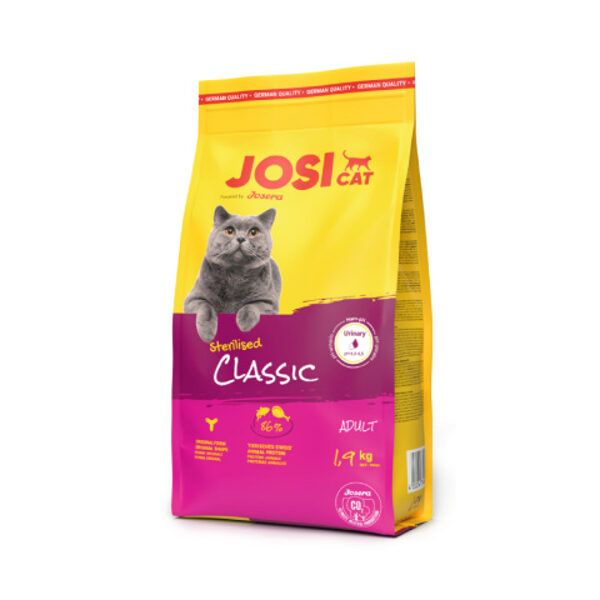 Josera JosiCat Sterilised Classic 1,9 kg - Sausā barība sterilizētiem kaķiem ar lasi (smalkas kroketes)